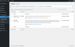 Page screenshot: Plugins &lsaquo; Test site &mdash; WordPress