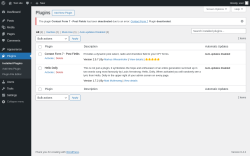 Page screenshot: Plugins &lsaquo; Test site &mdash; WordPress