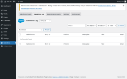 Page screenshot: Salesforce → Salesforce Log