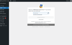 Page screenshot: CF7 Styler ‹ Test site — WordPress