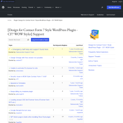 Page screenshot: CF7 Styler → Support Forum