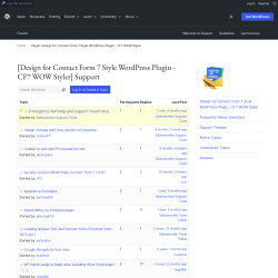 Page screenshot: CF7 Styler → Support Forum