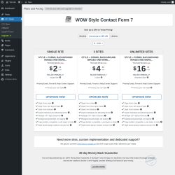Page screenshot: CF7 Styler → Upgrade  ➤