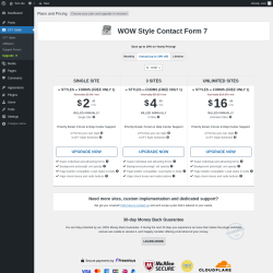 Page screenshot: CF7 Styler &rarr; Upgrade&nbsp;&nbsp;➤