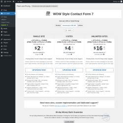 Page screenshot: CF7 Styler &rarr; Upgrade&nbsp;&nbsp;➤