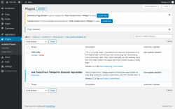 Page screenshot: Plugins ‹ Test site — WordPress