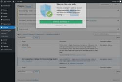 Page screenshot: Plugins ‹ Test site — WordPress