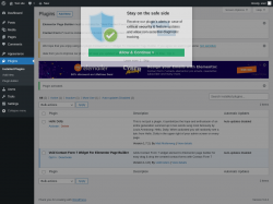 Page screenshot: Plugins ‹ Test site — WordPress