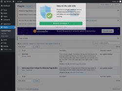 Page screenshot: Plugins ‹ Test site — WordPress