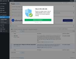 Page screenshot: Plugins ‹ Test site — WordPress