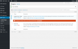 Page screenshot: Plugins ‹ Test site — WordPress