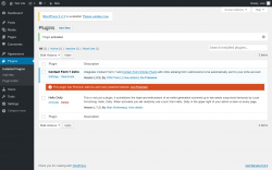 Page screenshot: Plugins ‹ Test site — WordPress