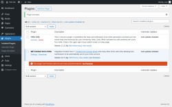 Page screenshot: Plugins ‹ Test site — WordPress