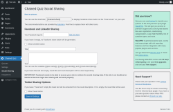Page screenshot: Chained Quiz → Social Sharing