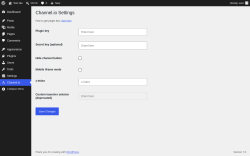 Page screenshot: Channel.io Settings &lsaquo; Test site &mdash; WordPress