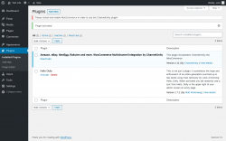 Page screenshot: Plugins &lsaquo; Test site &mdash; WordPress