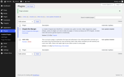 Page screenshot: Plugins &lsaquo; Test site &mdash; WordPress