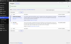 Page screenshot: Plugins &lsaquo; Test site &mdash; WordPress