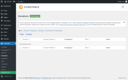 Page screenshot: Charitable → Donations