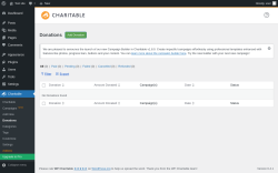 Page screenshot: Charitable → Donations