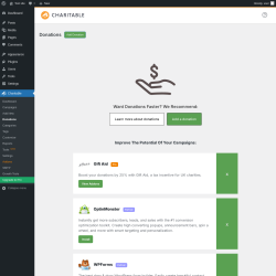 Page screenshot: Charitable → Donations