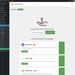 Page screenshot: Charitable → Donations