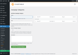 Page screenshot: Charitable → Categories