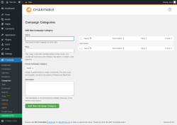 Page screenshot: Charitable → Categories