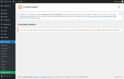 Page screenshot: Charitable → Addons