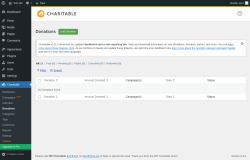 Page screenshot: Charitable → Donations