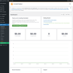 Page screenshot: Charitable