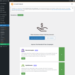 Page screenshot: Charitable → Donations