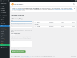 Page screenshot: Charitable → Categories