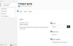 Page screenshot: Charitable → Customize