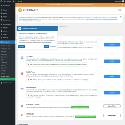 Page screenshot: Charitable → Growth Tools → Engagement