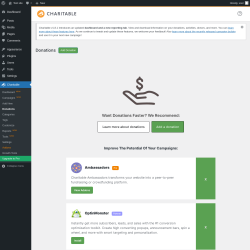 Page screenshot: Charitable → Donations