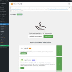 Page screenshot: Charitable → Donations