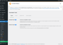 Page screenshot: Charitable → Tools  NEW!
