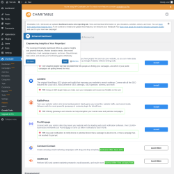 Page screenshot: Charitable → Growth Tools → Engagement