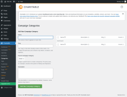 Page screenshot: Charitable → Categories
