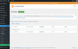 Page screenshot: Charitable → Donations