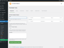 Page screenshot: Charitable → Tools  NEW!
