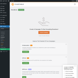 Page screenshot: Charitable → Donations