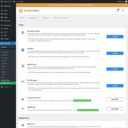 Page screenshot: Charitable → Growth Tools