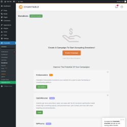 Page screenshot: Charitable → Donations