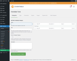 Page screenshot: Charitable → Tools  NEW!