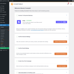 Page screenshot: Charitable → Checklist
