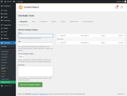 Page screenshot: Charitable → Tools  NEW!