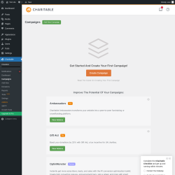 Page screenshot: Charitable → Campaigns