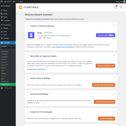 Page screenshot: Charitable → Checklist